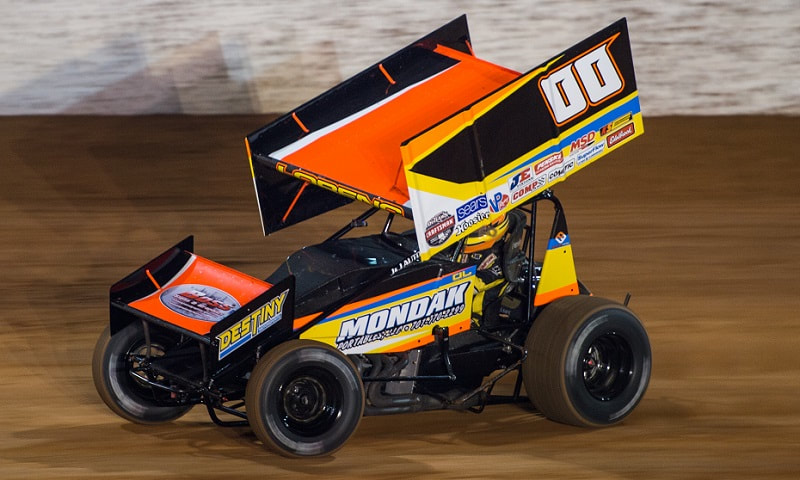 World of Outlaws, Sprint Car Graphics, Sprint Car Wraps, Boss Signs and Graphics, ND, Dane Lorenc, Destiny Motorsports, Race Car Signs,  Race Car Wraps, Buffalo NY, Fairmount IN, Mondak Portables, Vehicle wraps, Vehicle Signs